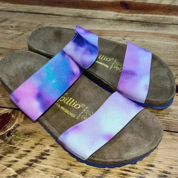 Birkenstock Papillio Curaco Tie Dye Elastic Slip on Sandals in EUC - Picture 7 of 9